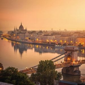an aerial view of budapest hungary